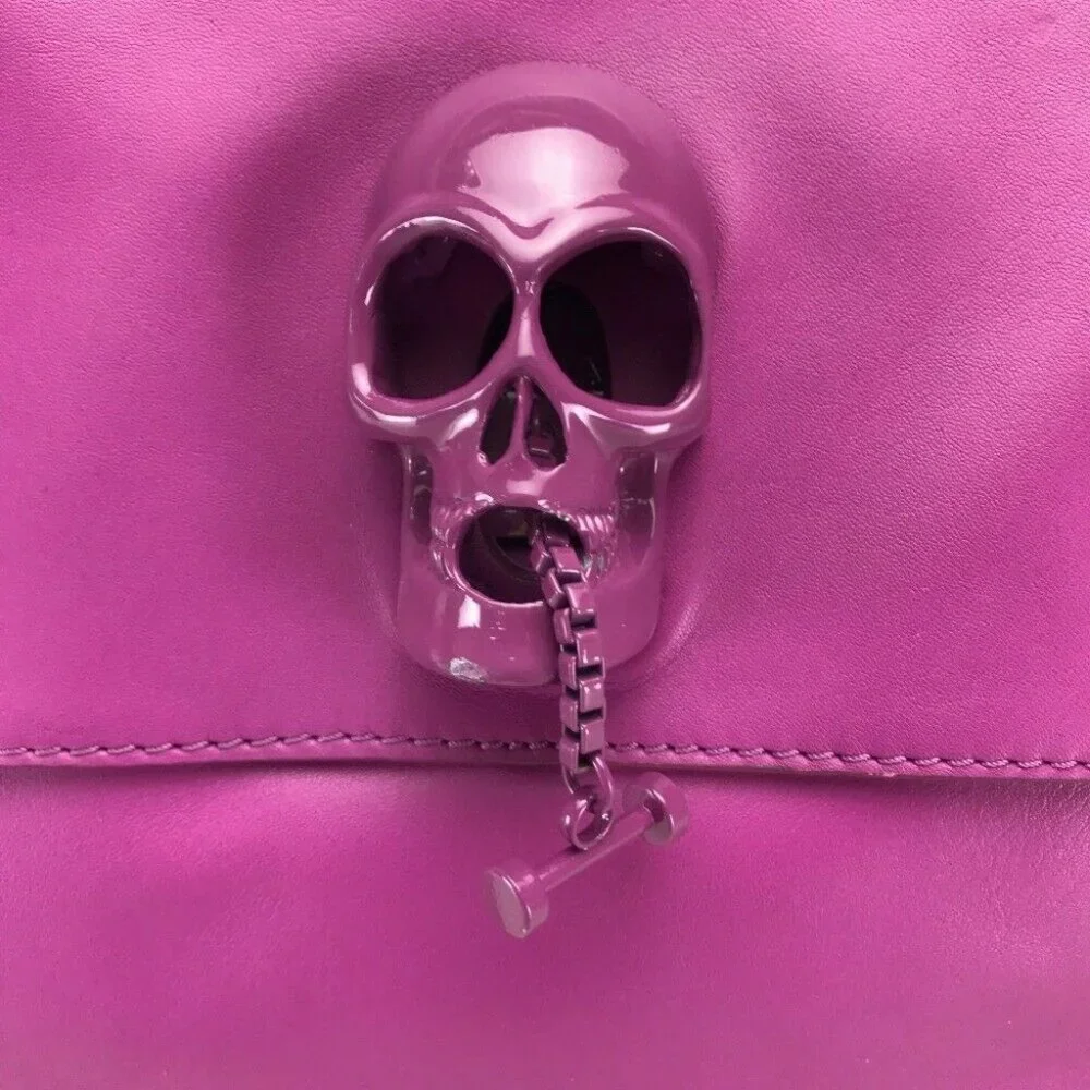 THOMAS WYLDE Large size Hand Bag Shoulder Bag Pink-Purple Leather - Picture 8 of 11